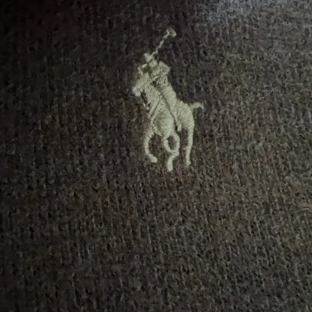 Polo by Ralph Lauren Brown Half-Zip Sweater with Embroidered Pony